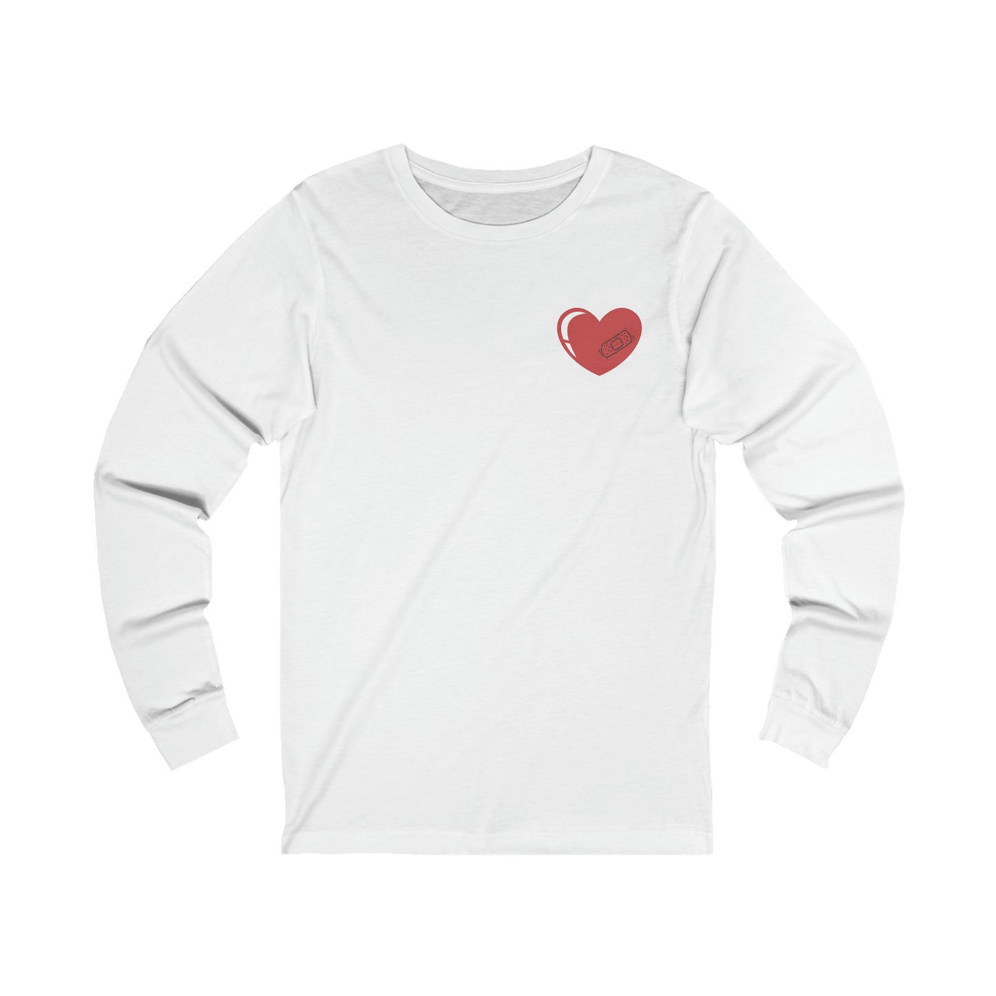 Heart With Band-Aid Long Sleeve Tee