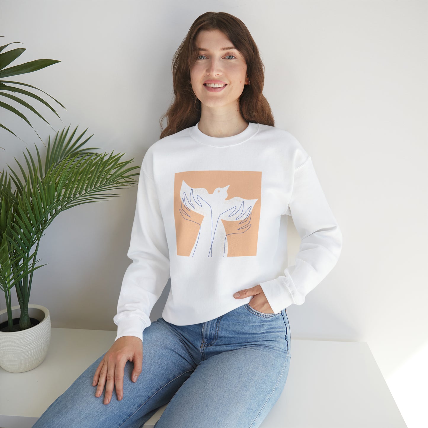 Wings of Harmony Sweatshirt - A Symbol of Peace and Hope