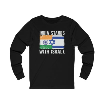 India Stands With Israel Long Sleeve Tee