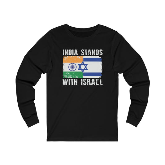 India Stands With Israel Long Sleeve Tee