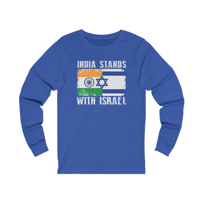 India Stands With Israel Long Sleeve Tee