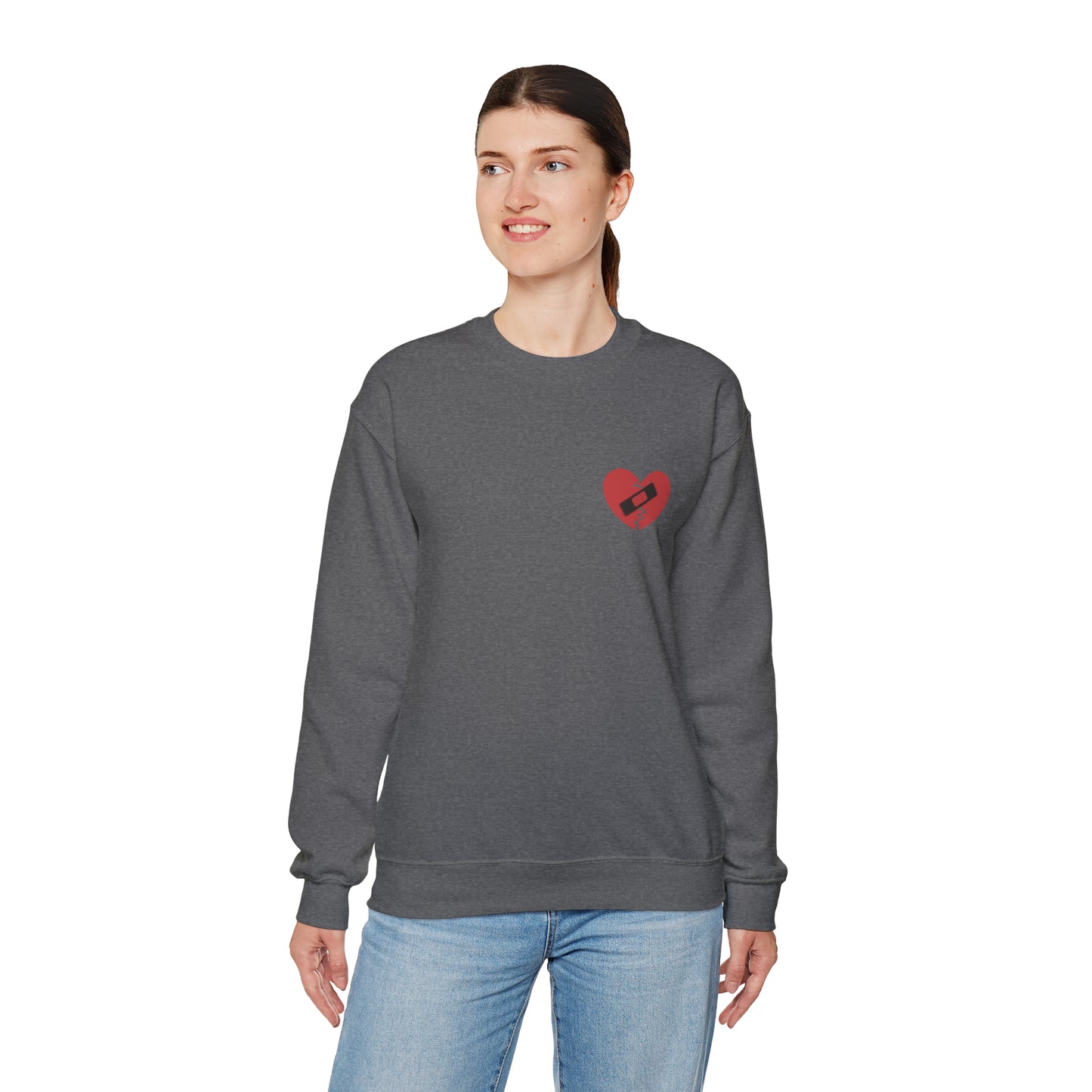 Broken Heart Band-Aid Sweatshirt