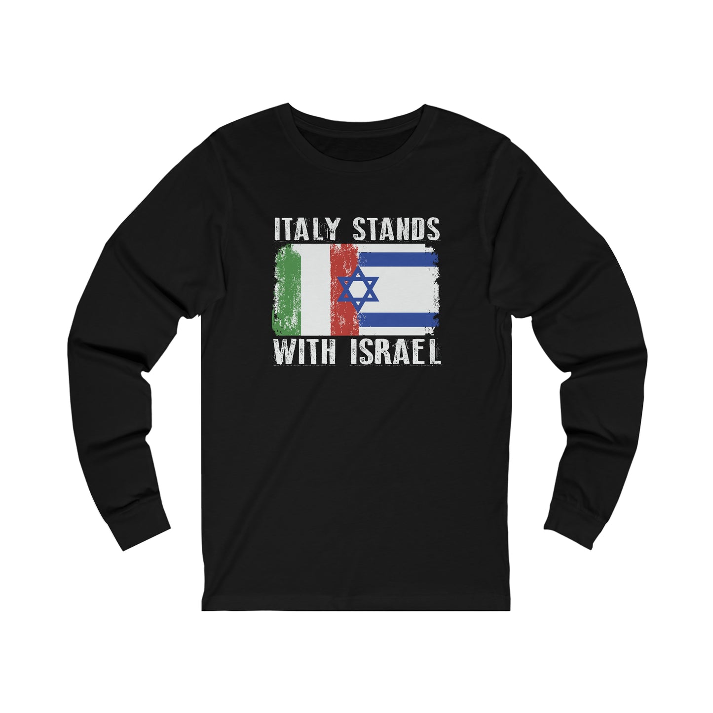 Italy Stands With Israel Long Sleeve Tee