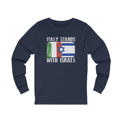 Italy Stands With Israel Long Sleeve Tee