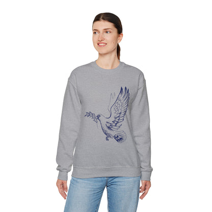 Dove With Olive Branch Crewneck Sweatshirt