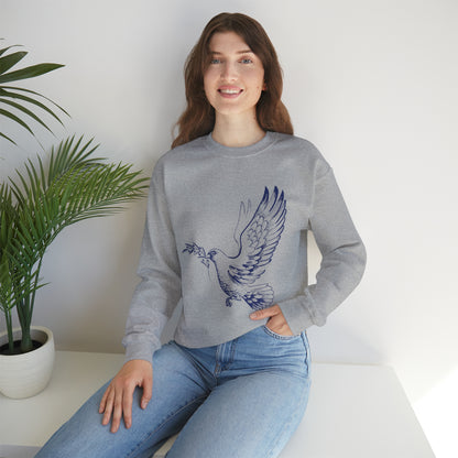 Dove With Olive Branch Crewneck Sweatshirt