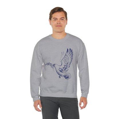 Dove With Olive Branch Crewneck Sweatshirt