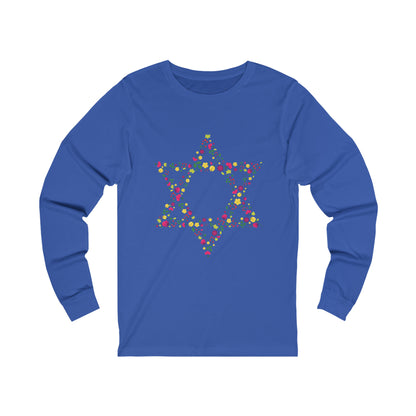 Star of David Flowers Long Sleeve Tee