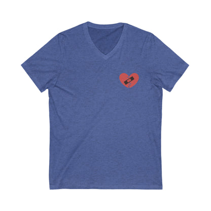 Broken Heart Band-Aid V-Neck Tee