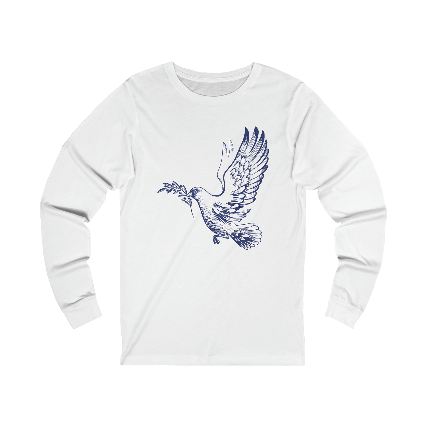 Dove With Olive Branch Long Sleeve Tee