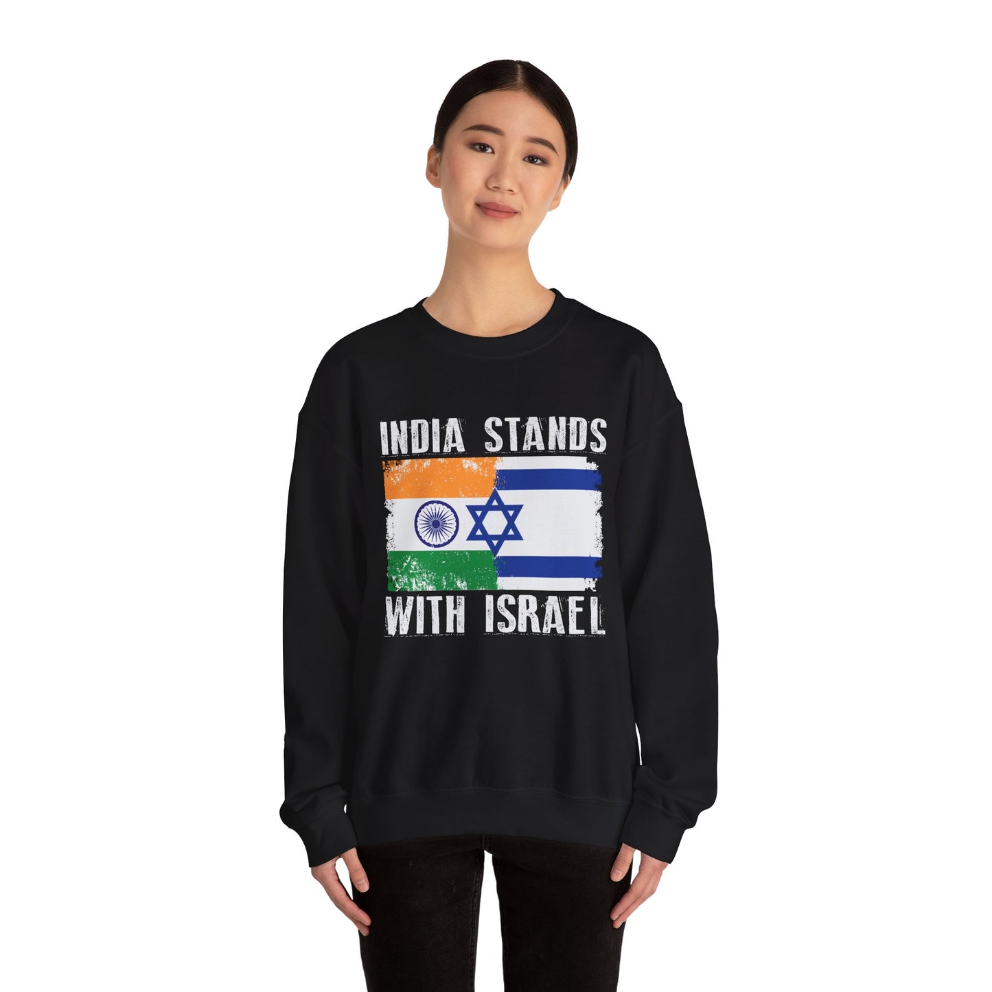 India Stands With Israel Crewneck Sweatshirt