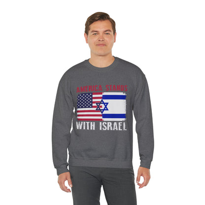 America Stands With Israel Crewneck Sweatshirt