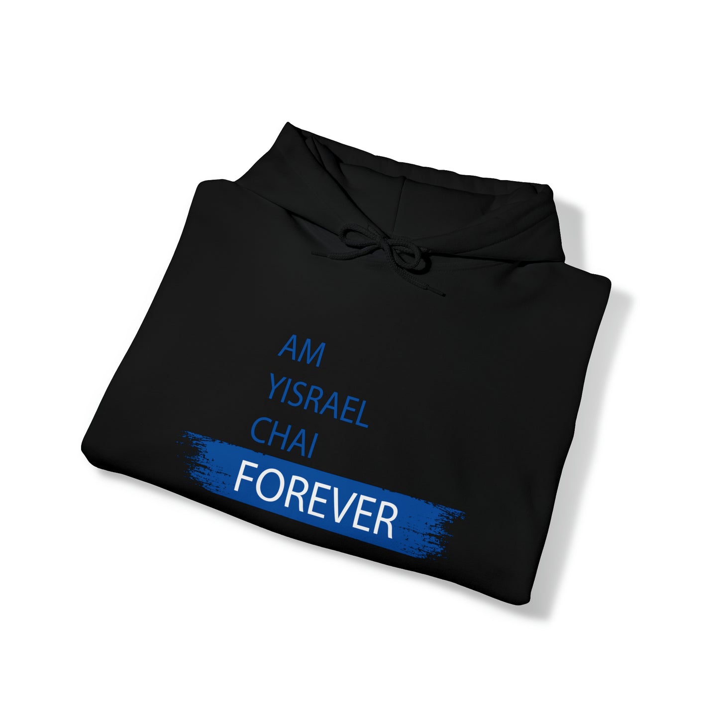 Am Yisrael Chai Forever Blue Stripe Hoodie Sweatshirt