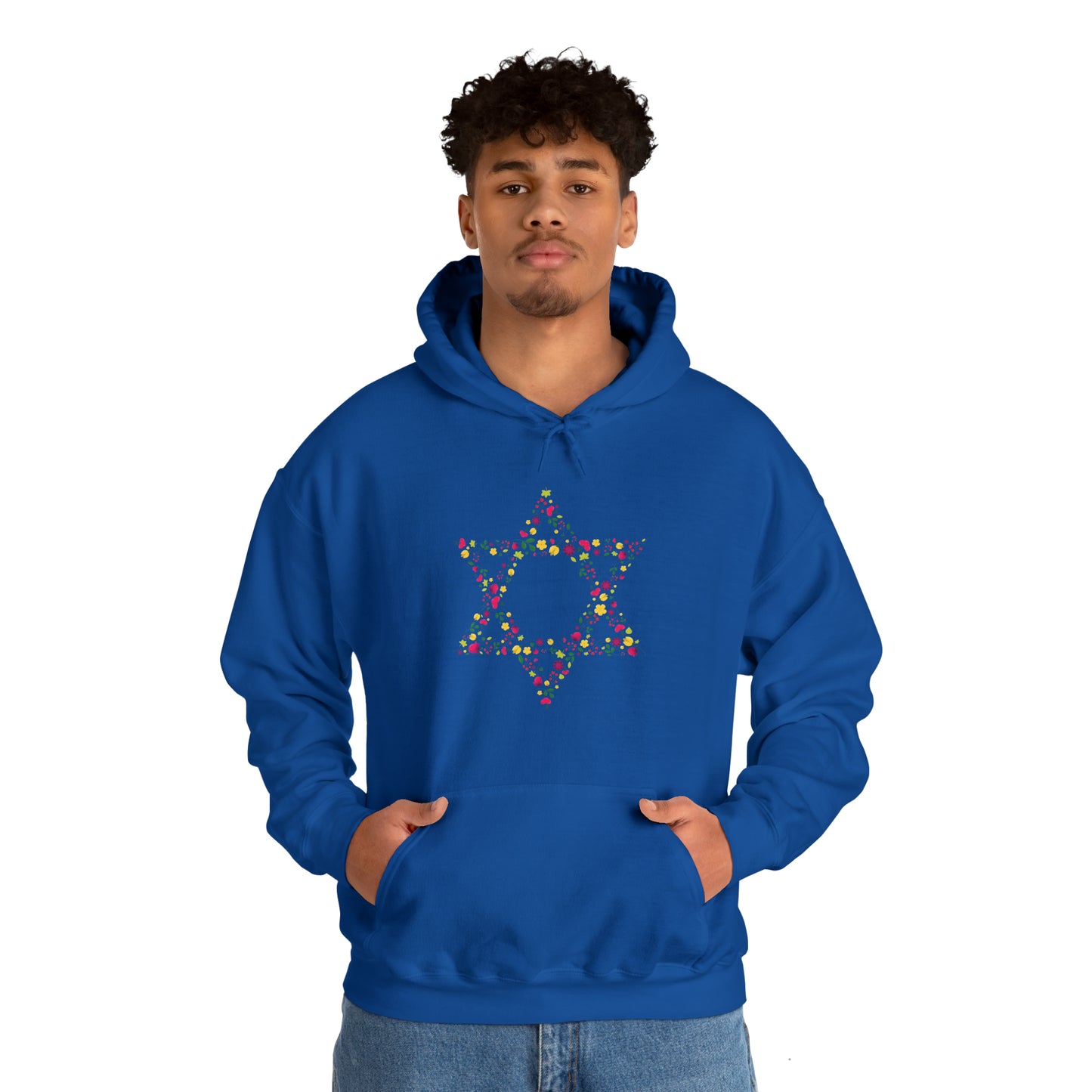 Star of David Flowers Hoodie Sweatshirt