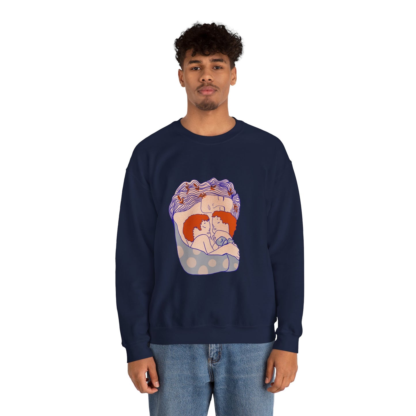 Red-Haired Love: A Tribute to the Bibas Family Crewneck Sweatshirt