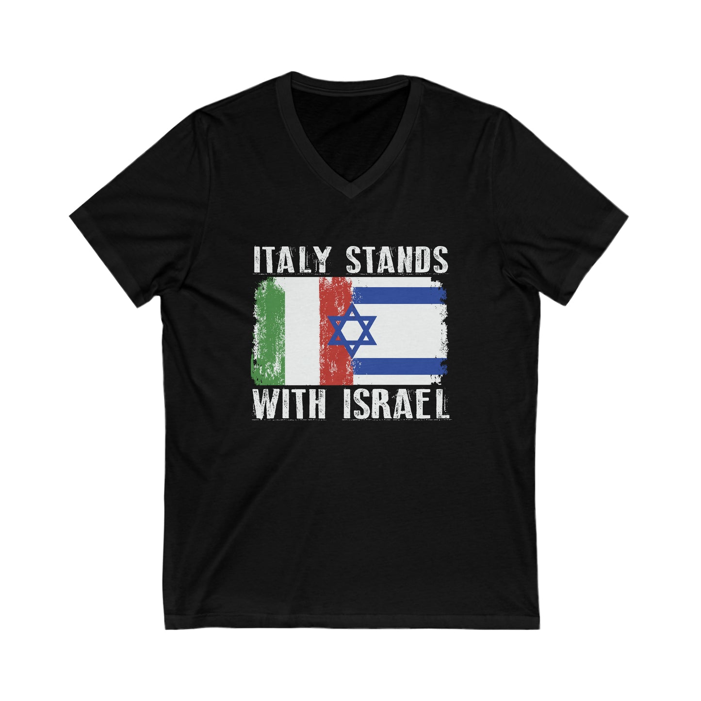 Italy Stands With Israel V-Neck Tee