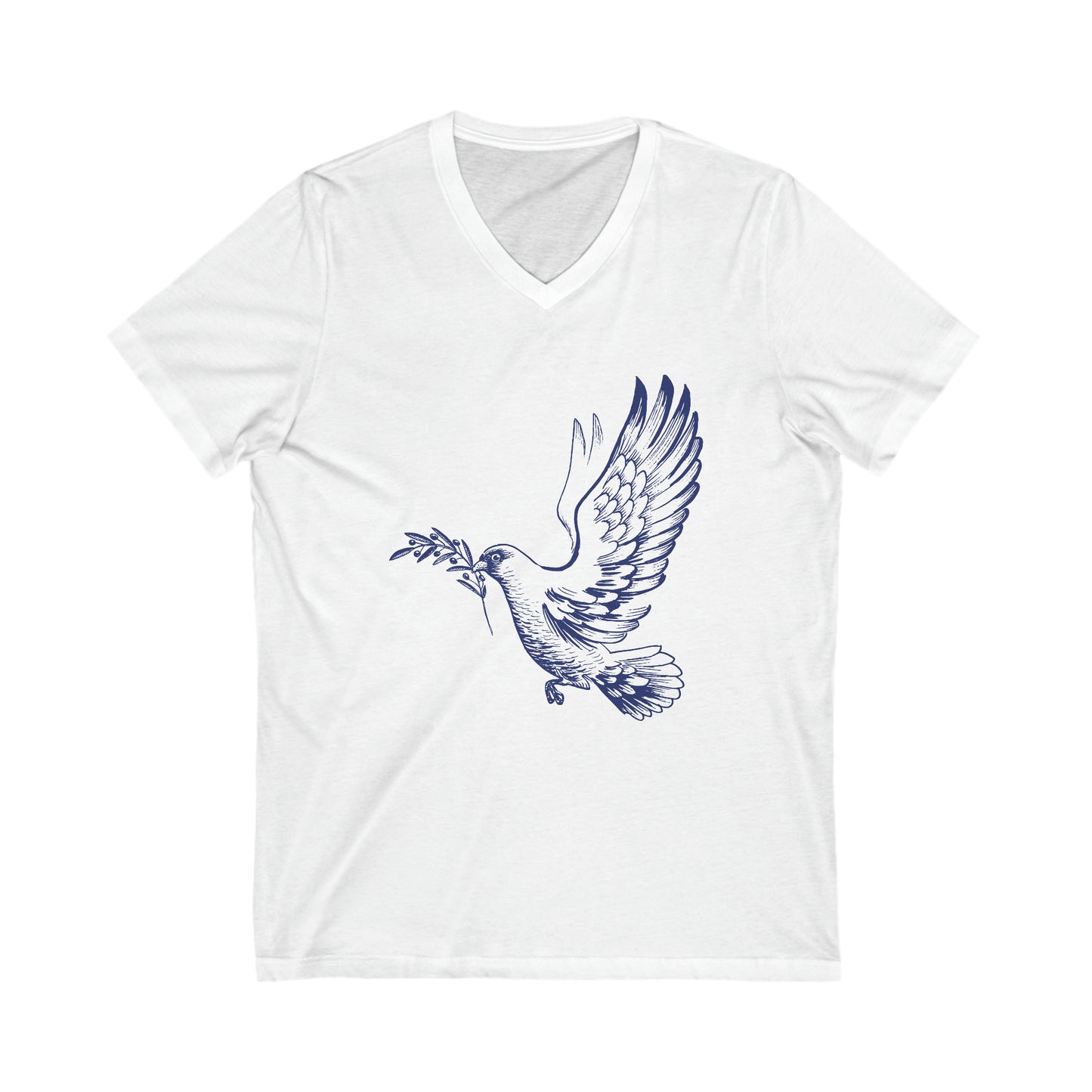 Dove With Olive Branch V-Neck Tee