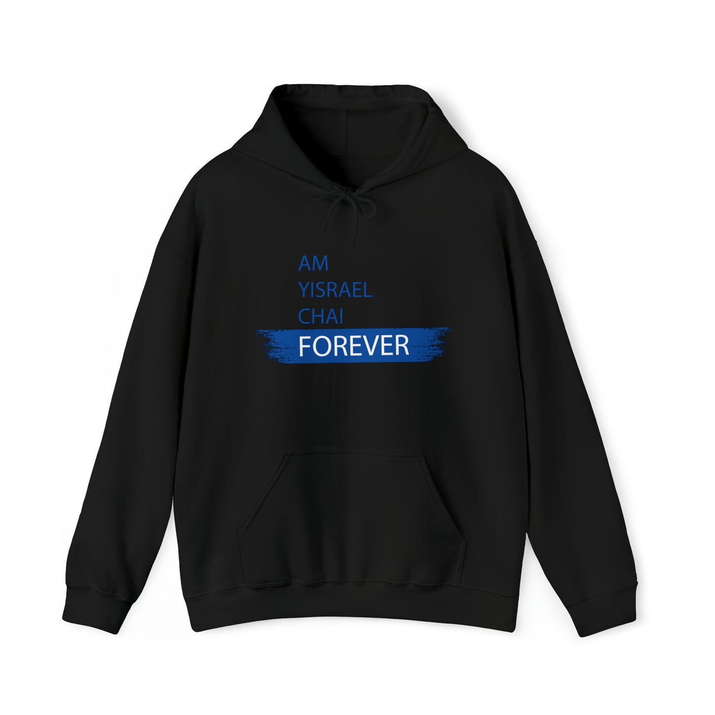 Am Yisrael Chai Forever Blue Stripe Hoodie Sweatshirt