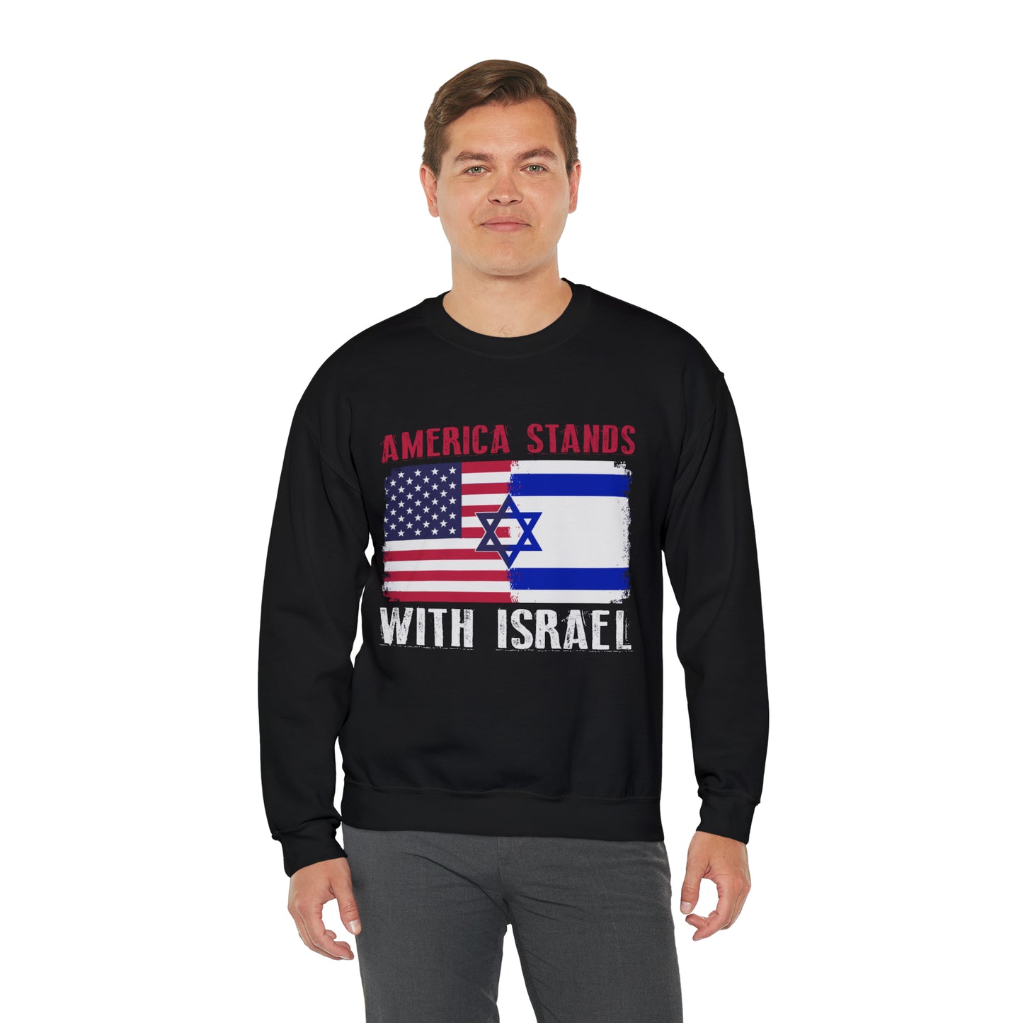 America Stands With Israel Crewneck Sweatshirt