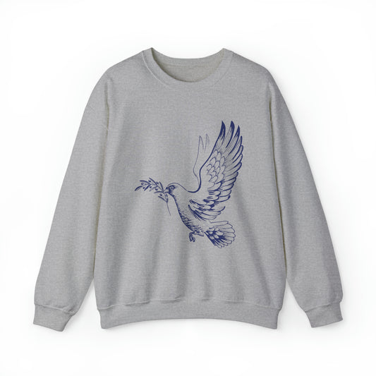 Dove With Olive Branch Crewneck Sweatshirt