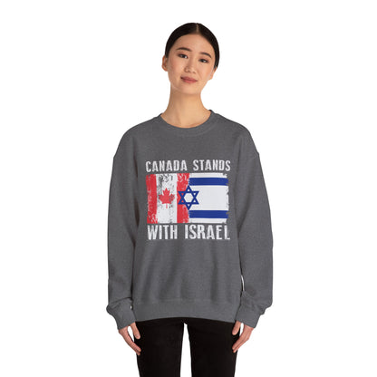 Canada Stands With Israel Crewneck Sweatshirt