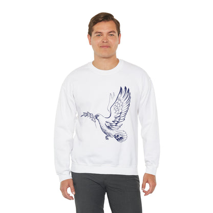 Dove With Olive Branch Crewneck Sweatshirt