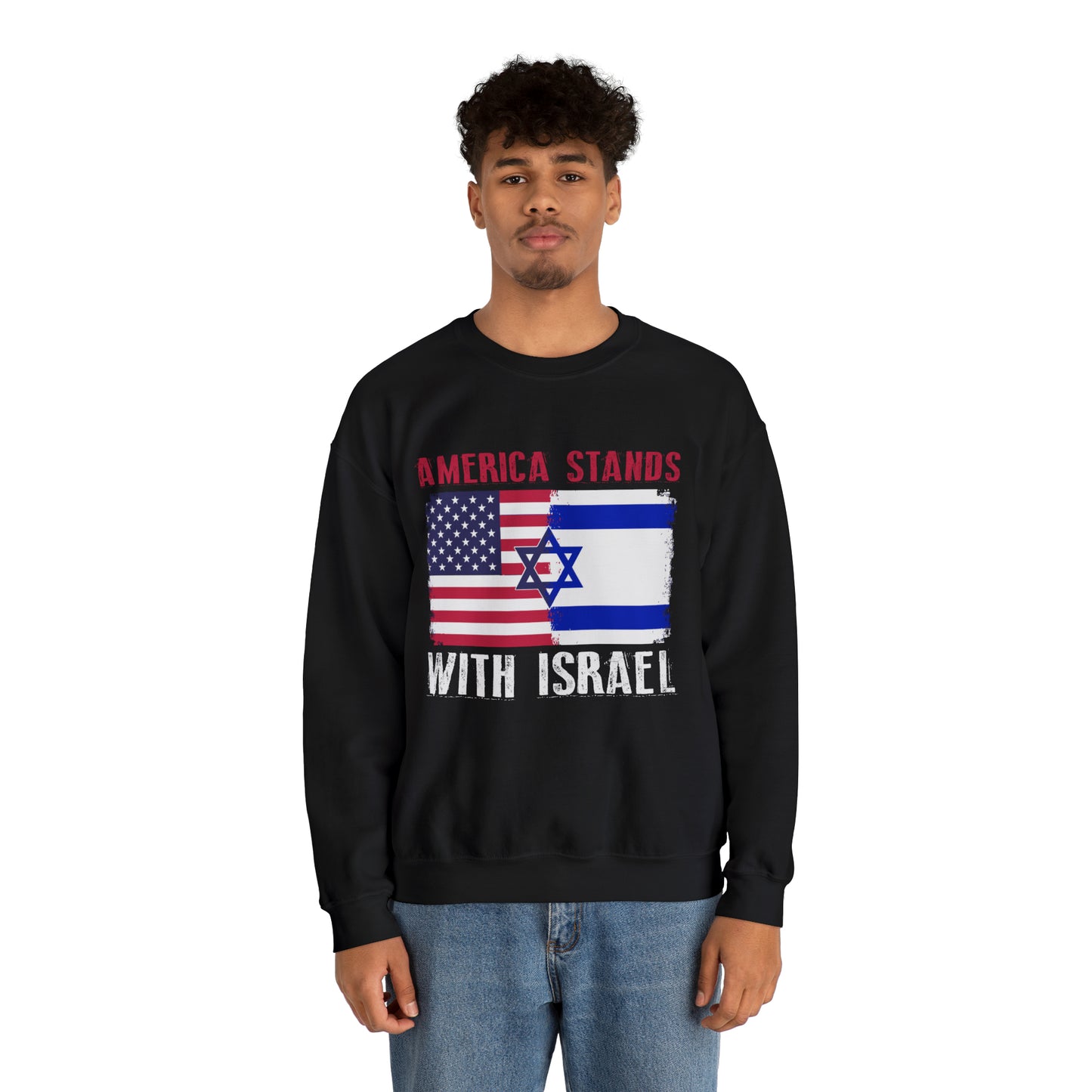 America Stands With Israel Crewneck Sweatshirt