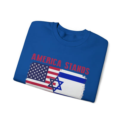 America Stands With Israel Crewneck Sweatshirt