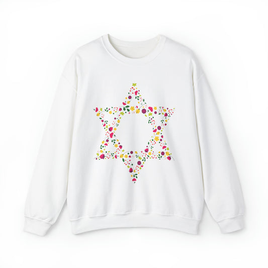 Star of David Flowers Crewneck Sweatshirt