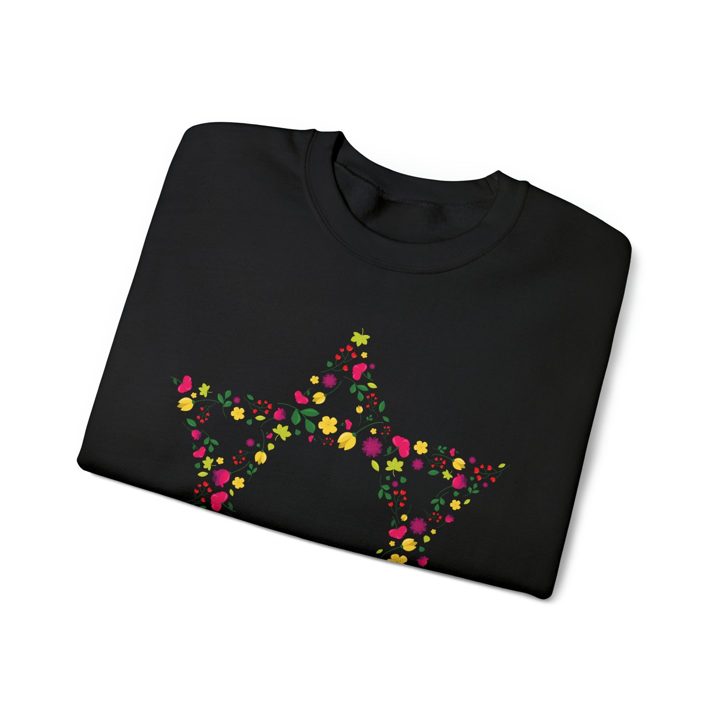 Star of David Flowers Crewneck Sweatshirt