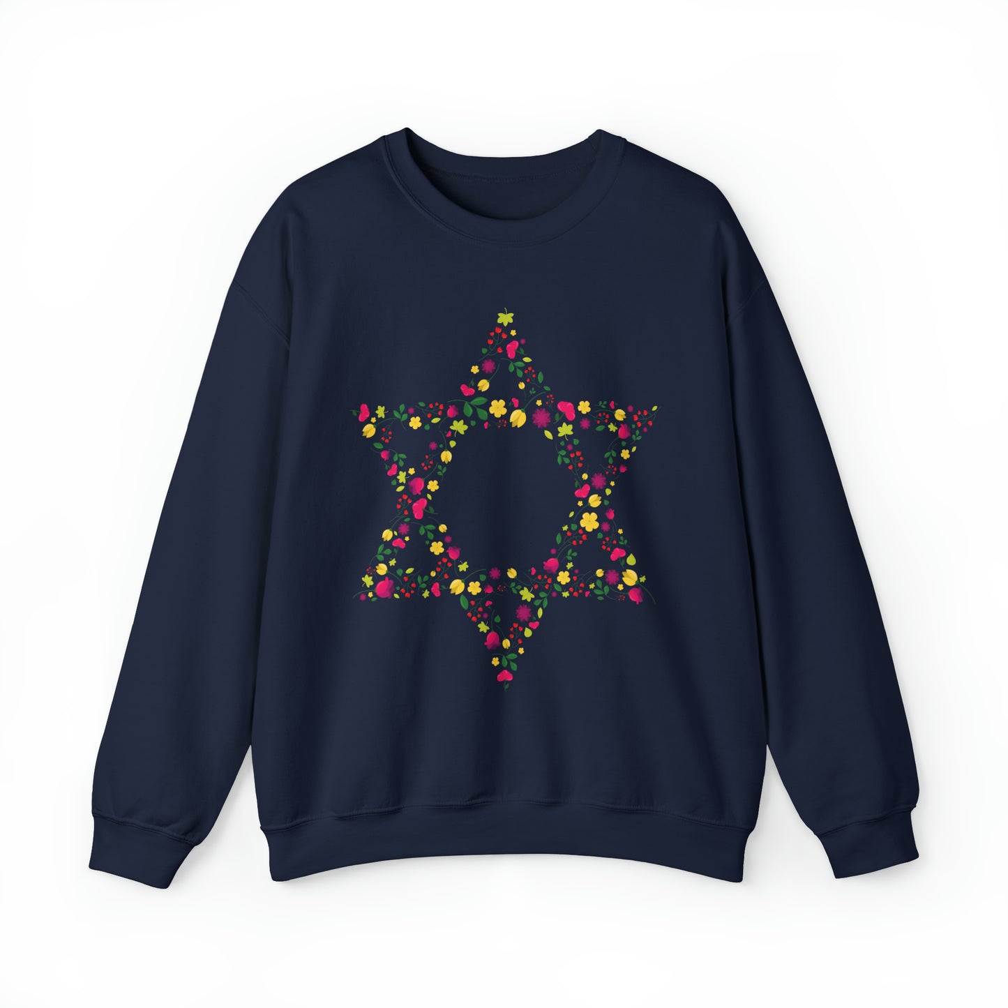 Star of David Flowers Crewneck Sweatshirt