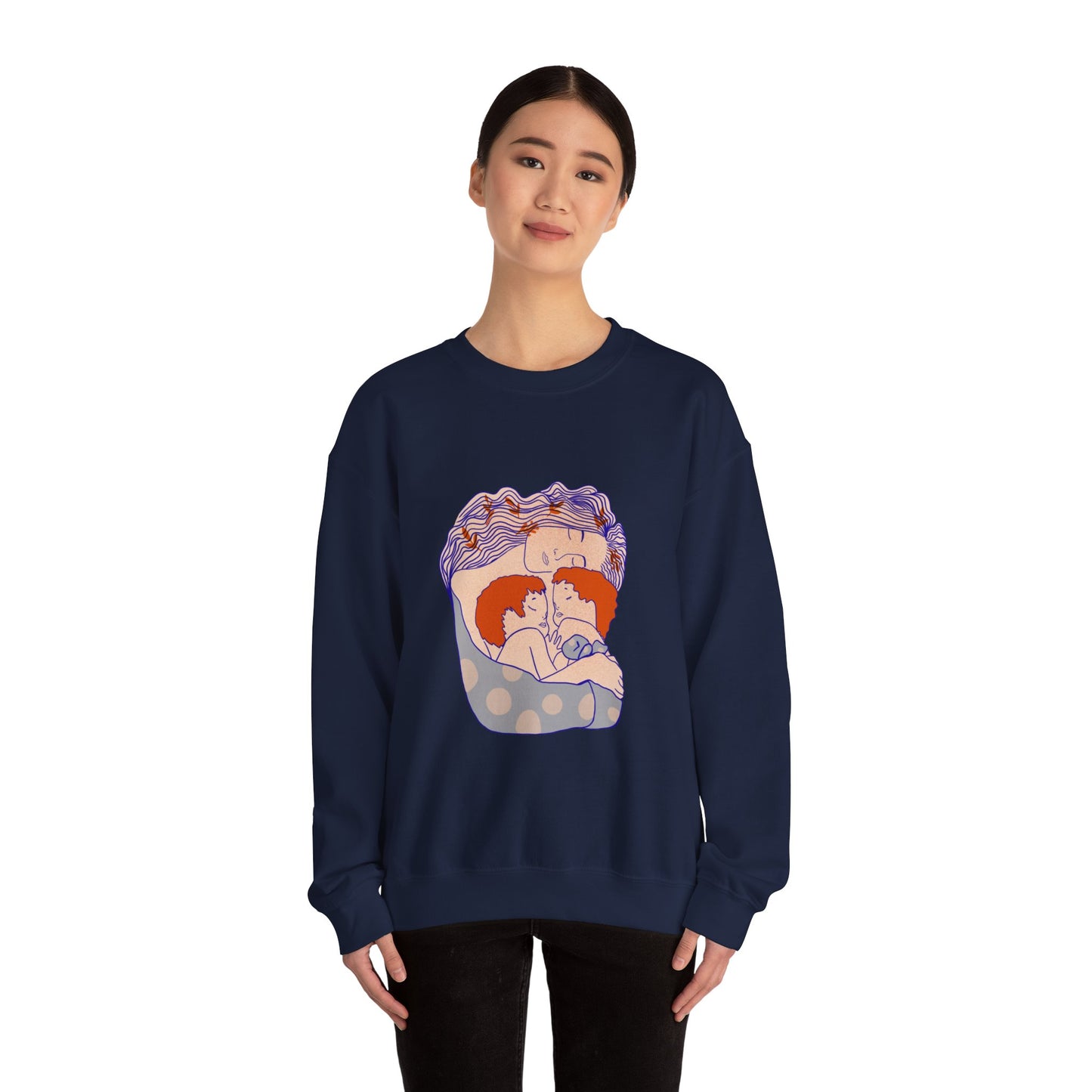 Red-Haired Love: A Tribute to the Bibas Family Crewneck Sweatshirt