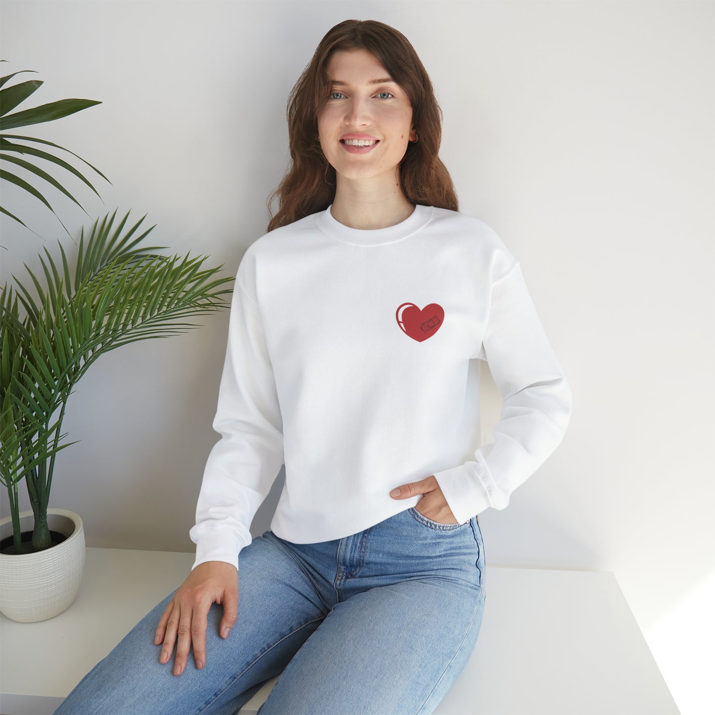 Heart With Band-Aid Crewneck Sweatshirt