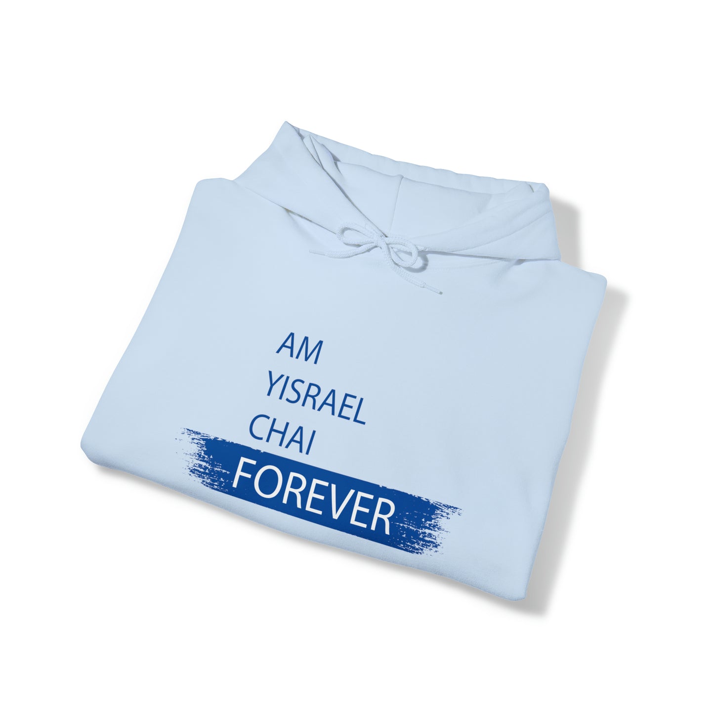 Am Yisrael Chai Forever Blue Stripe Hoodie Sweatshirt