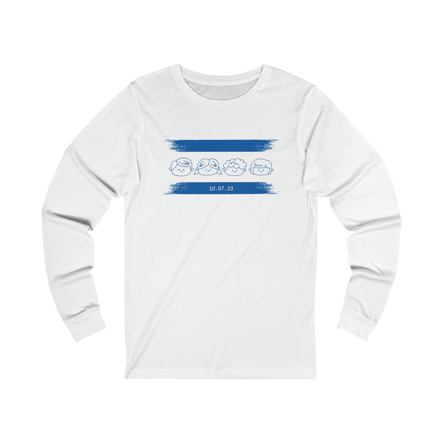 Flag With Kids Long Sleeve Tee