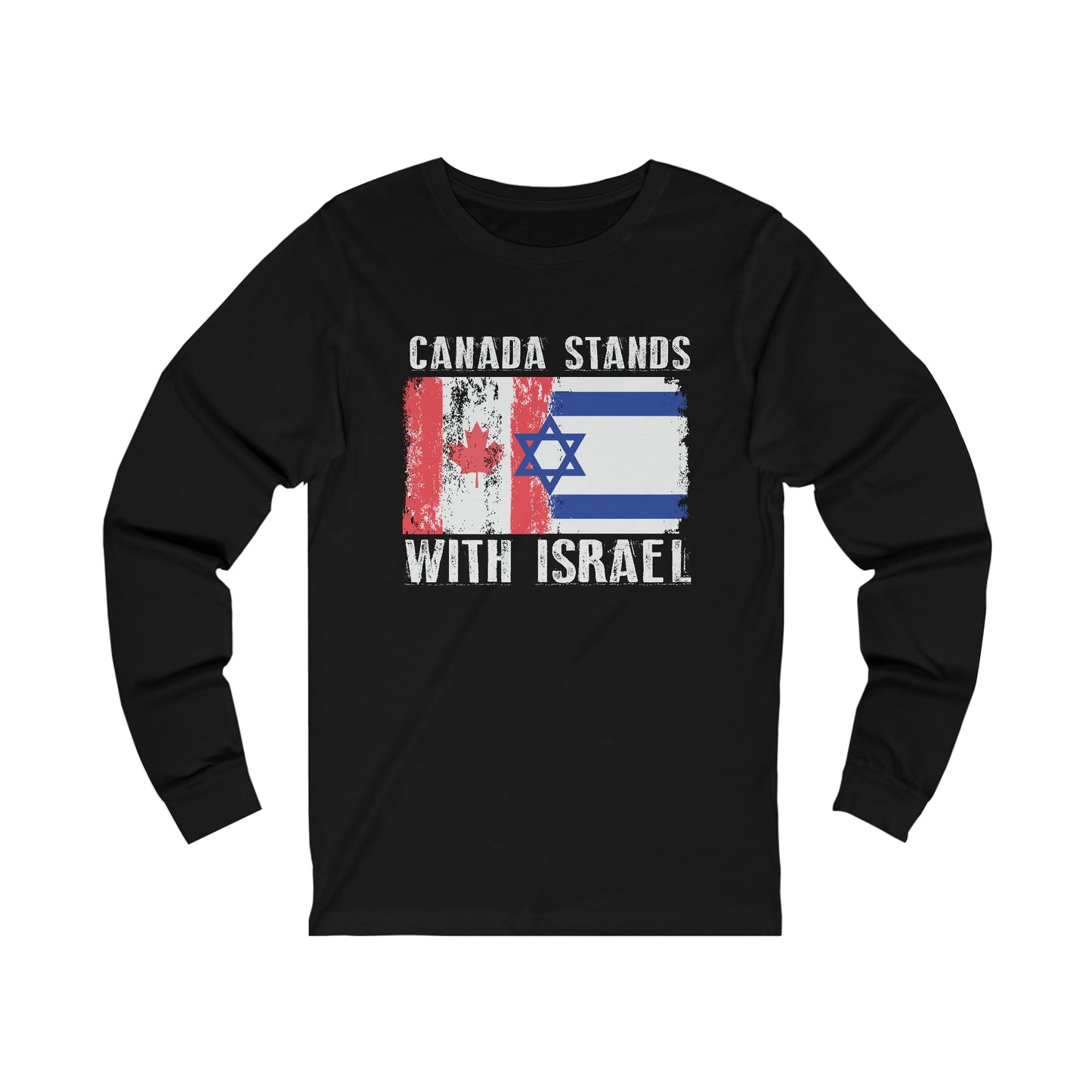 Canada Stands With Israel Long Sleeve Tee