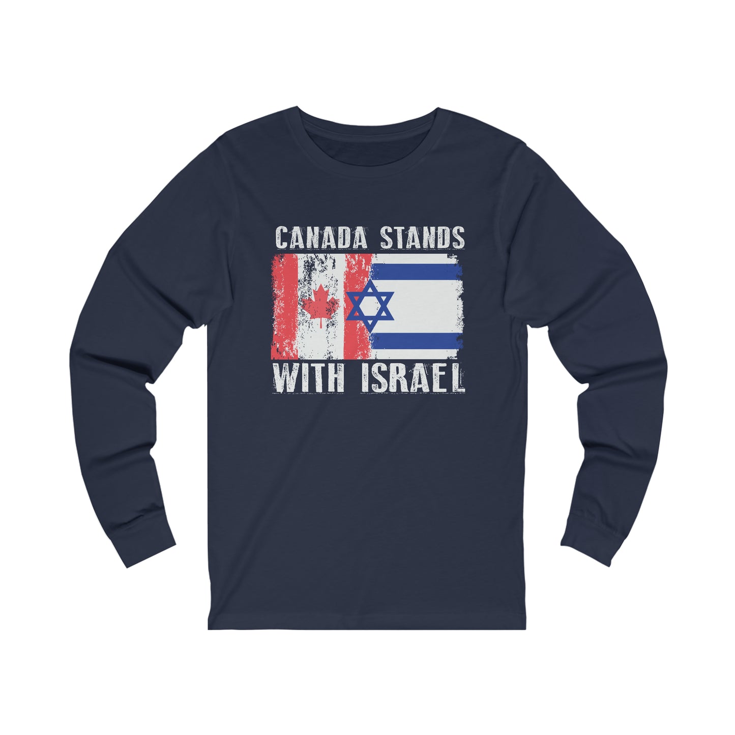 Canada Stands With Israel Long Sleeve Tee