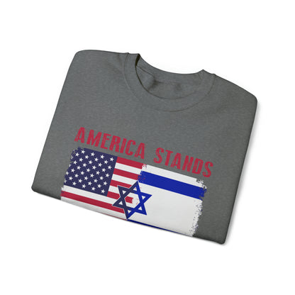 America Stands With Israel Crewneck Sweatshirt