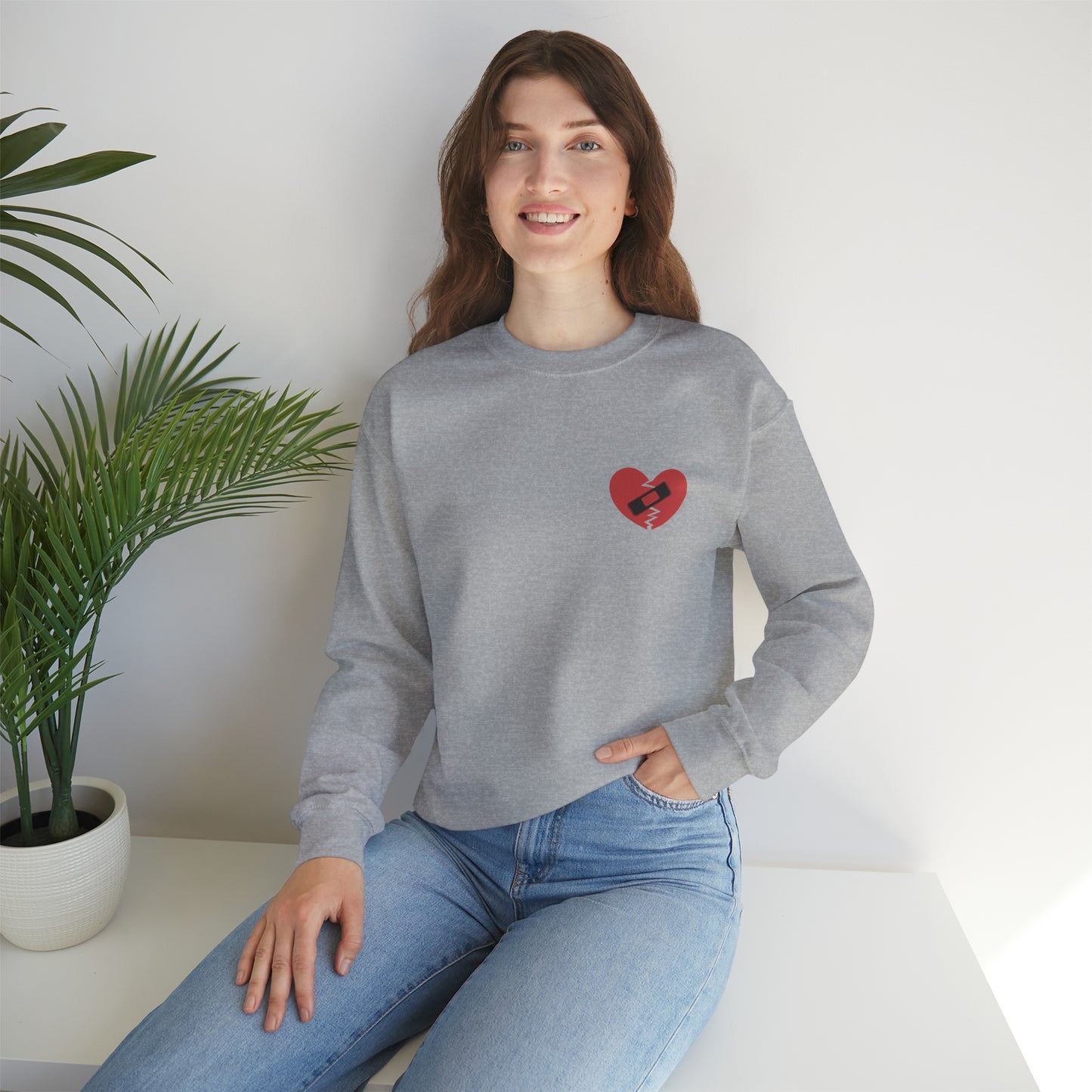 Broken Heart Band-Aid Sweatshirt