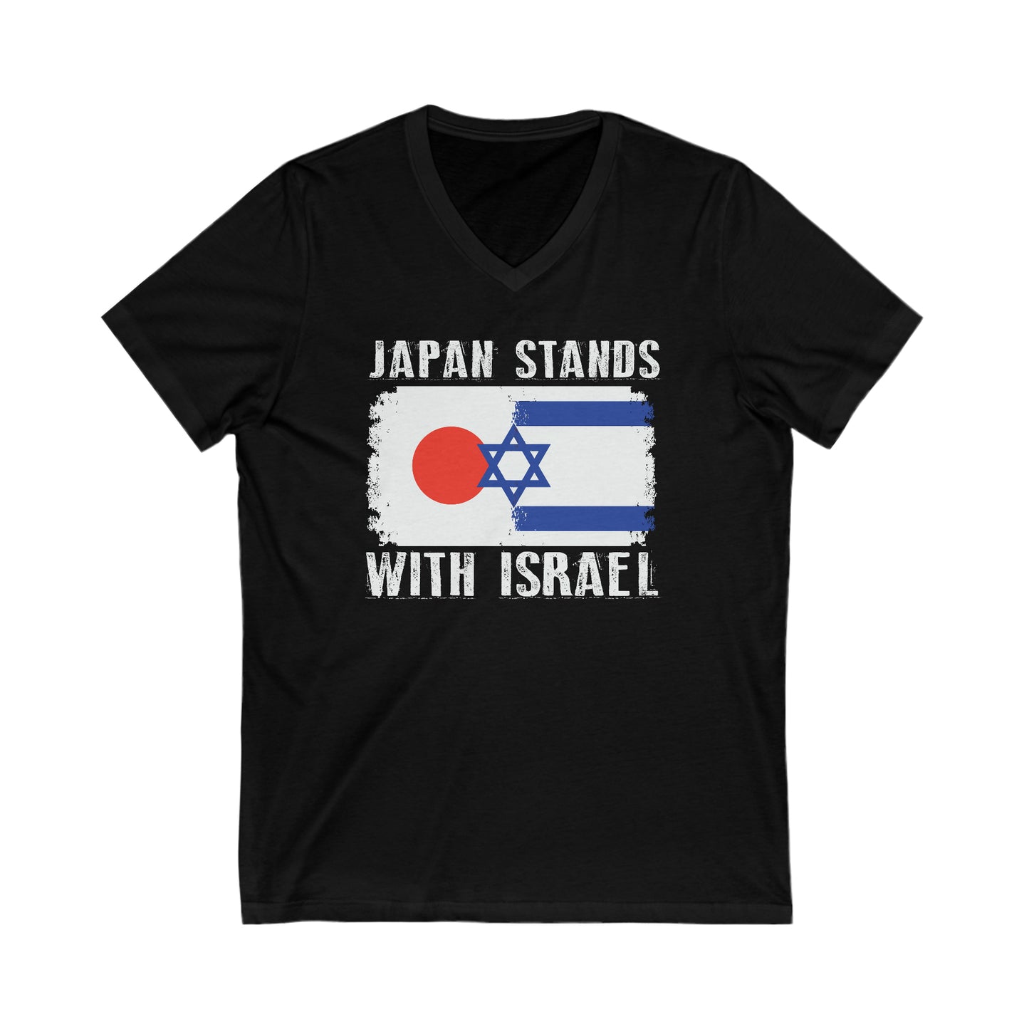 Japan Stands With Israel V-Neck Tee