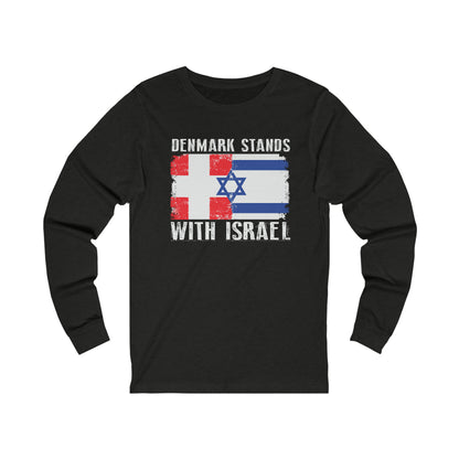 Denmark Stands With Israel Long Sleeve Tee