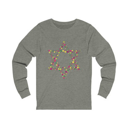 Star of David Flowers Long Sleeve Tee