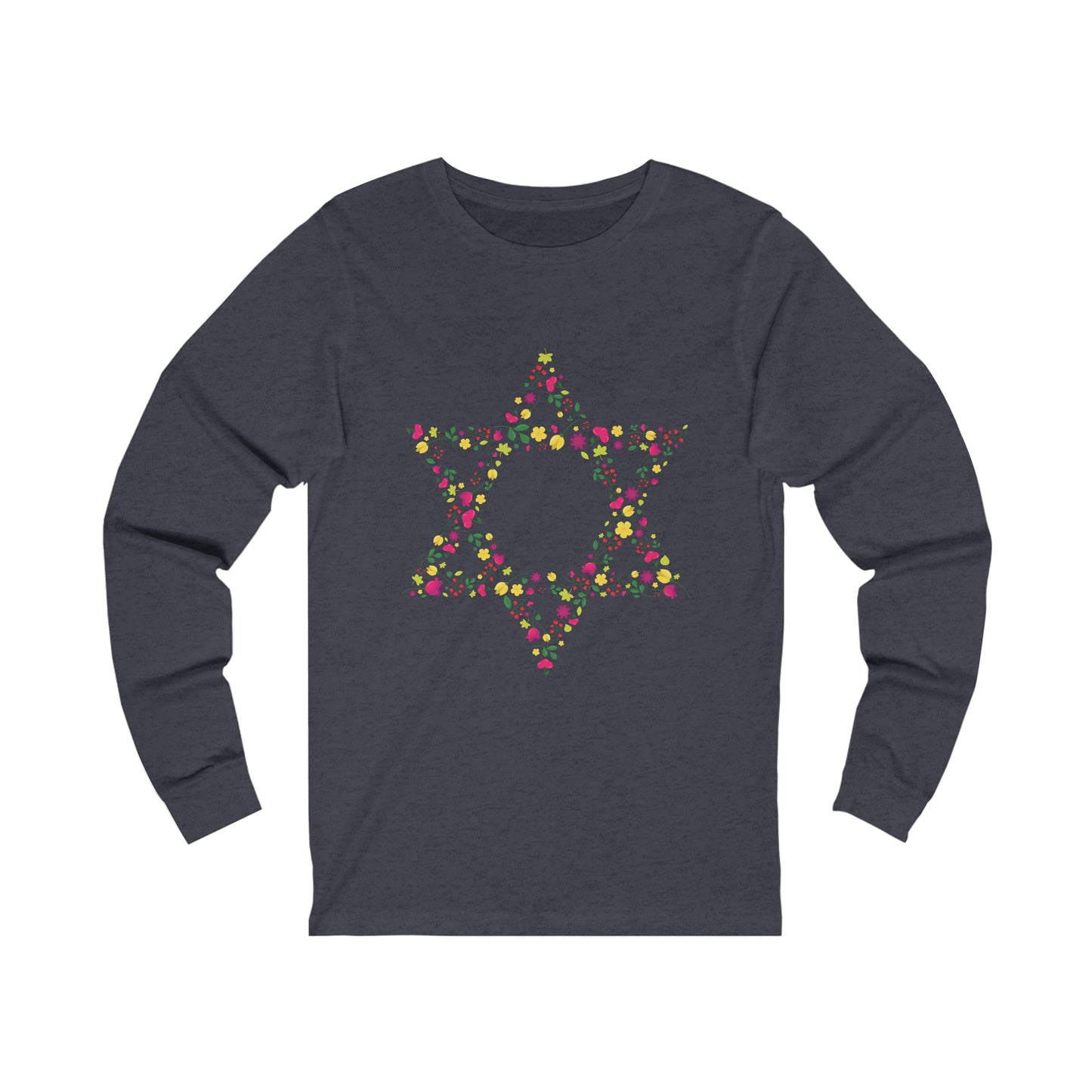 Star of David Flowers Long Sleeve Tee