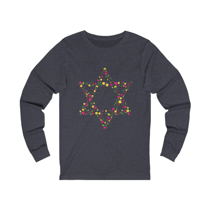 Star of David Flowers Long Sleeve Tee