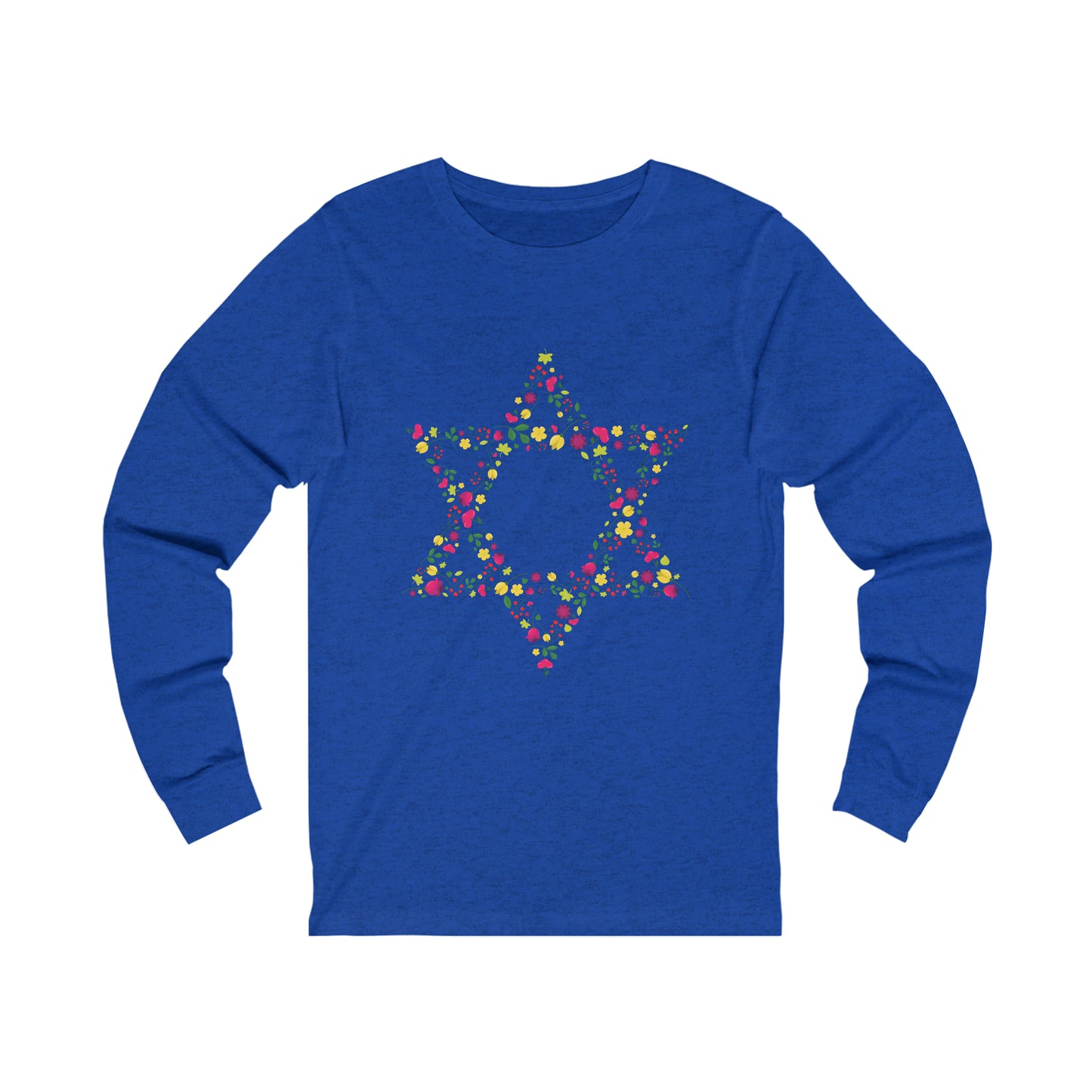 Star of David Flowers Long Sleeve Tee