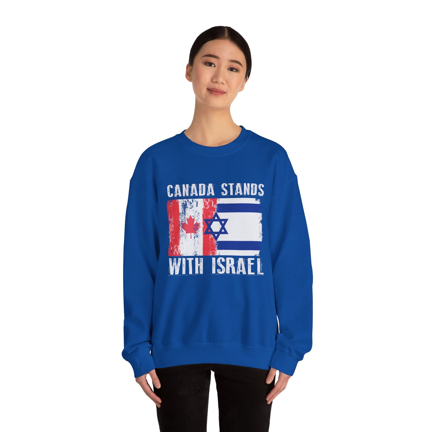 Canada Stands With Israel Crewneck Sweatshirt