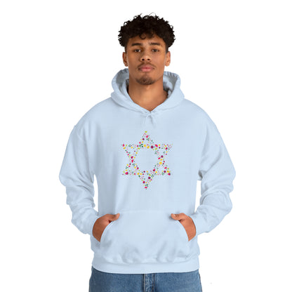 Star of David Flowers Hoodie Sweatshirt