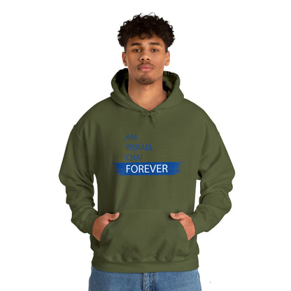 Am Yisrael Chai Forever Blue Stripe Hoodie Sweatshirt