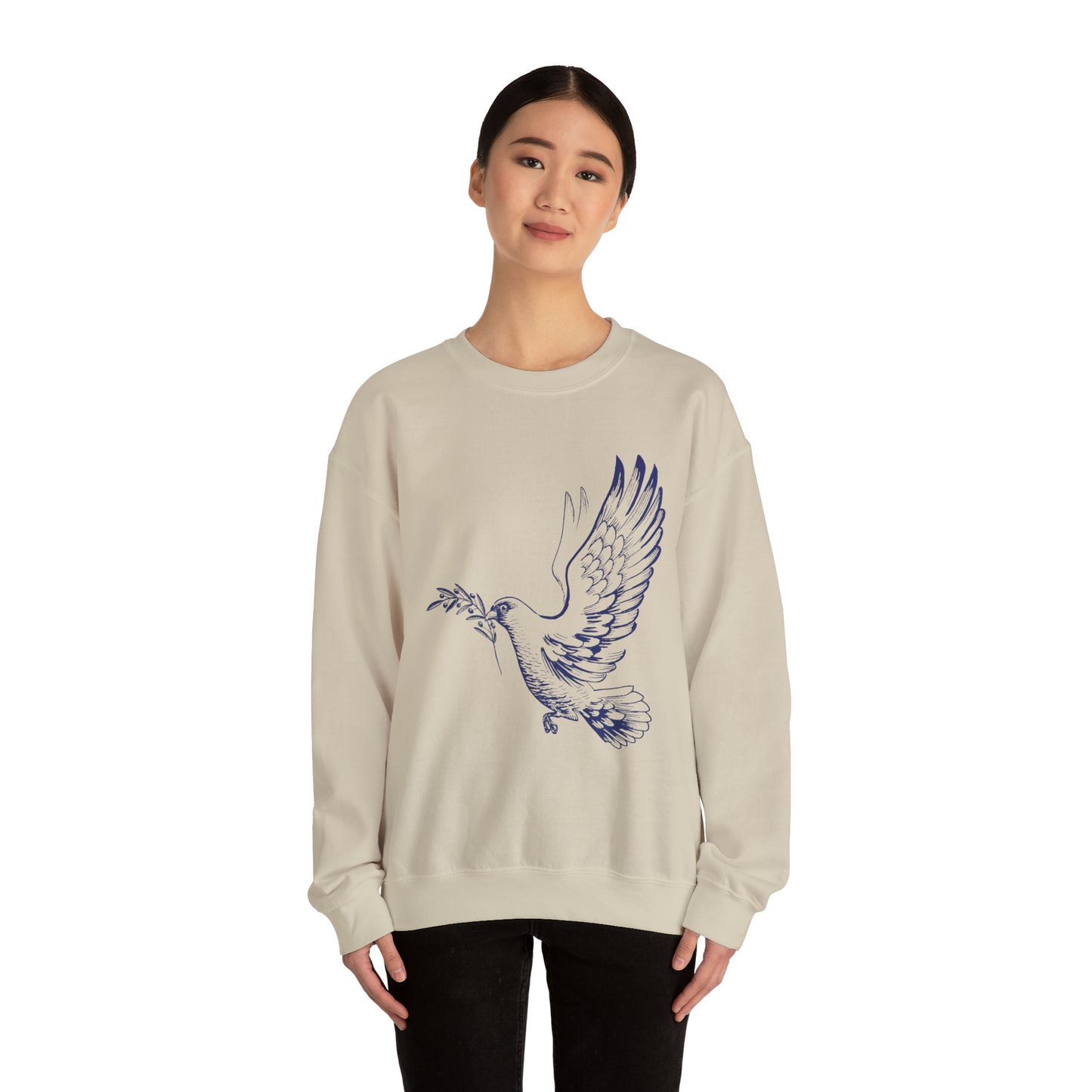 Dove With Olive Branch Crewneck Sweatshirt