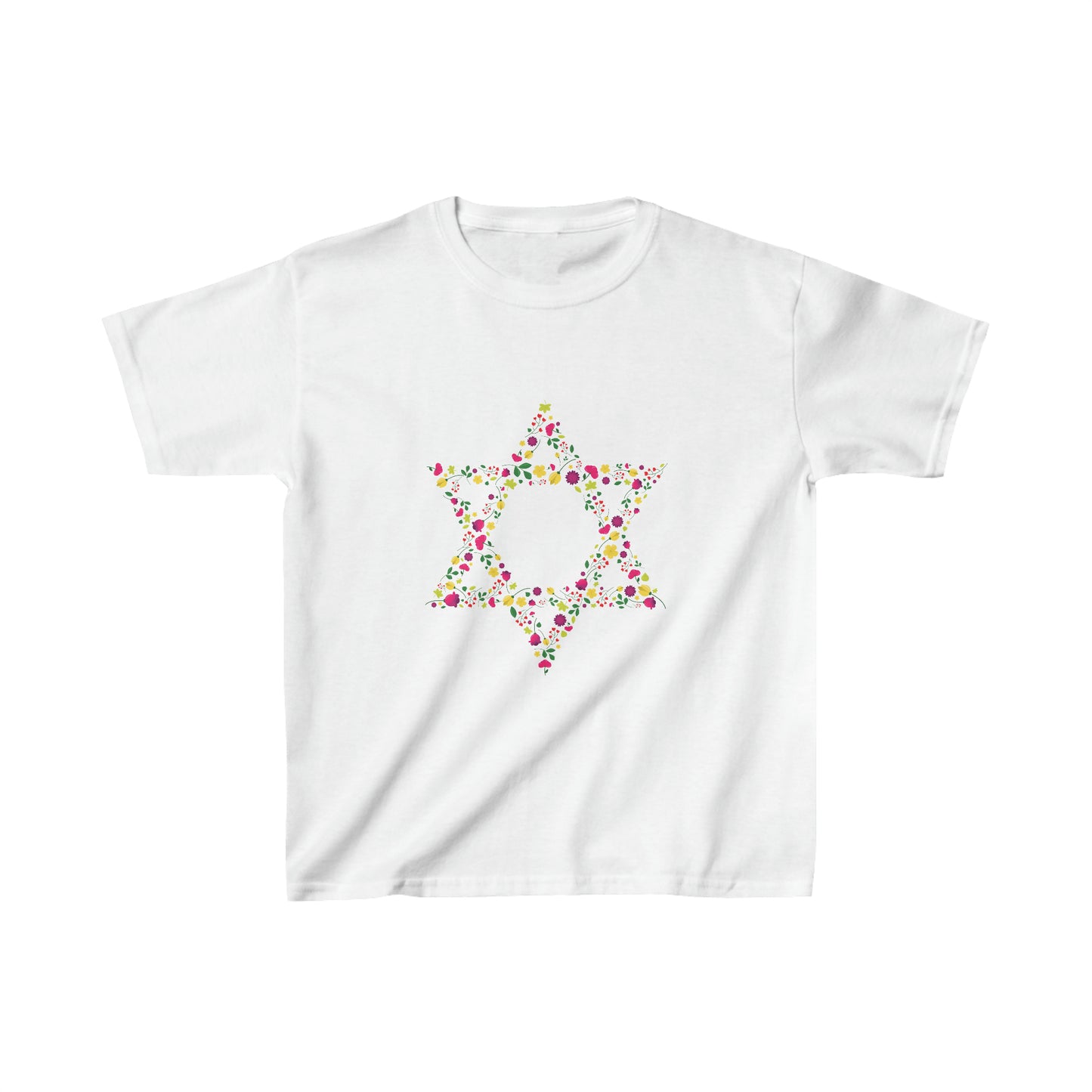 Star of David Flowers Kids T-Shirt